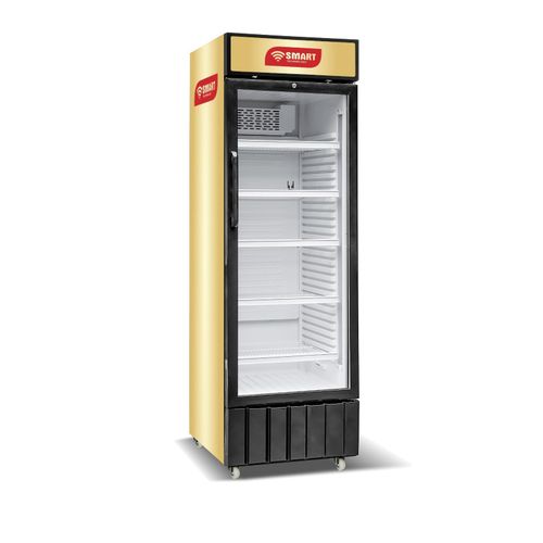 Refroidisseur Vertical Vitré Smart 1 Porte 450L(STCDV-550)- 6 Casiers / Orange-Noir