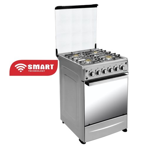 Cuisinière 4 Feux Automatique Avec FOUR 60x60 SMART(STC-6060SC) -INOX