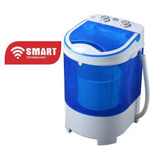 Mini Machine a laver STMLS-4K Semi-Automatique- 4Kg- Lavage et Essorage- Bleu-Blanc