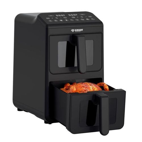 Air Fryer Double Panier 10L Digital (STPE-889W) – 2460W, Sans Huile (80% de Gras en Moins) - Tactile- Design Élégant Noir