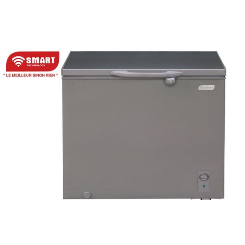 Congélateur Horizontal Smart – 250 L – Modèle _STCC-278K_Finition grise _Avec Grille Arrière – Système de verrouillage inclus