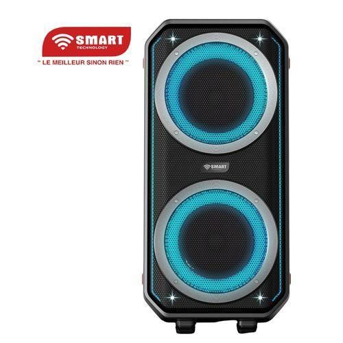 Enceinte Monobloc Rechargeable Modèle _STHP-7070E- 220W, USB, Bluetooth, Micro Inclus, Noir