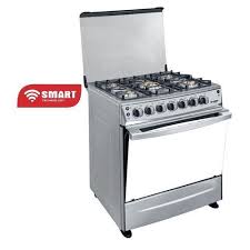 Cuisinière Couleur Silver 5 Feux Automatique Avec FOUR 80x60 Smart (STC-8060SC)