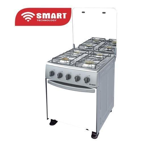 Gazinière 4 Feux Inox avec Mini Four Silver Smart (STC-5050SA)-50 X 50 Cm