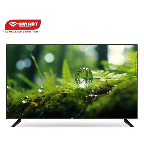 TV 100" QLED Android /Google TV (STT-10081E) UHD, Wifi, Bluetooth, Apps (Netfl /YouTube /Prime Video /Disney+) - 4x HDMI- 2x USB, 1 Télécommande Slim avec Option Vocale - Noir + Support Mural Offert