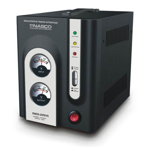 Nasco Stabilisateur - RM26-2000VA - Compteur à aiguille -Sortie: 220V