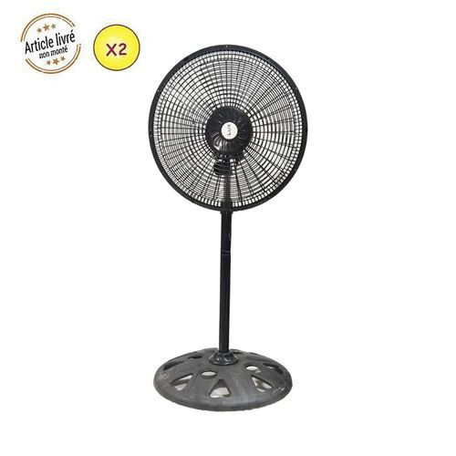 Ilux 2 Ventilateurs 18 Pouces - LXF-1807 - 5 Hélices - Noir