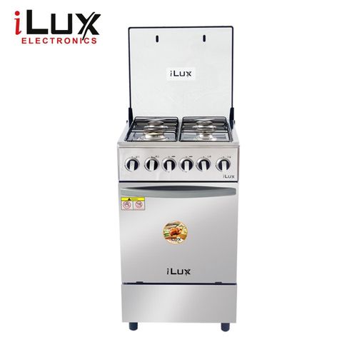 Ilux Cuisinière 4 Feux LXG-60SS - Brûleur à Gaz - Inox