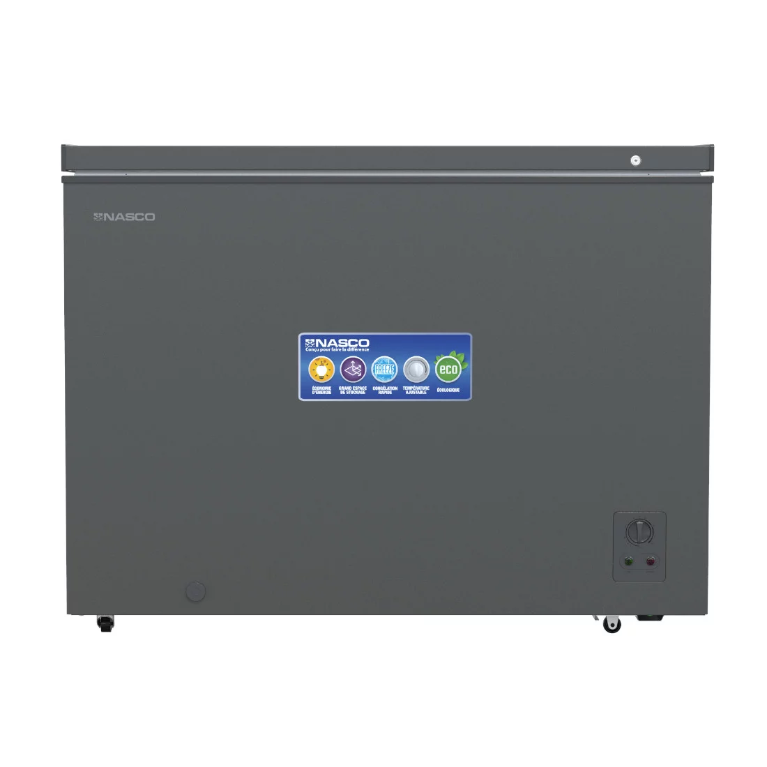 Nasco Congélateur Horizontal Une Porte Eco Energie – 295 Litres - NAS-400WA-DS