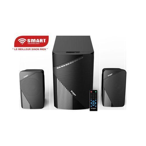 Haut-Parleur Multimédia 2.1 CH (STH-6677M) - 28W / LED/ Bluetooth/ AUX/ FM/ SD/ USB/ Télécommande/ Design Noir
