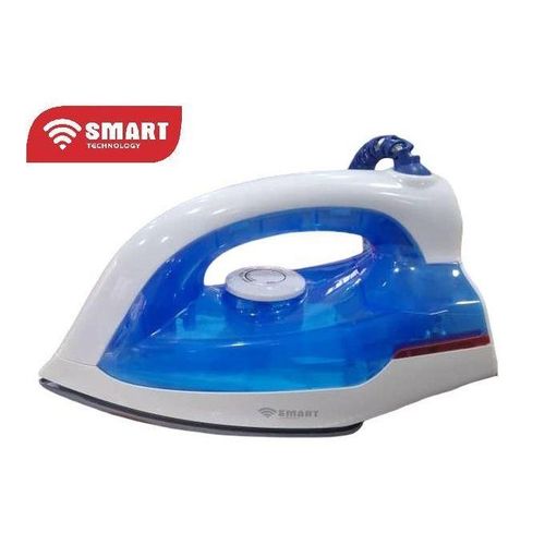 Fer À Repasser À Sec Smart (STPFR-5103) -Bleu /Blanc- Semelle Anti Adhésive /1200W