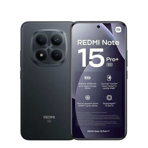 Redmi Note 15 Pro+ 5G- 6.83" AMOLED - 2SIM - 5G - 200Mpx - 8/256 Go
