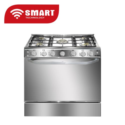 Gazinière 5 Feux Avec Four En Inox (STC-8060C) - 80 X 60 Cm - Gris