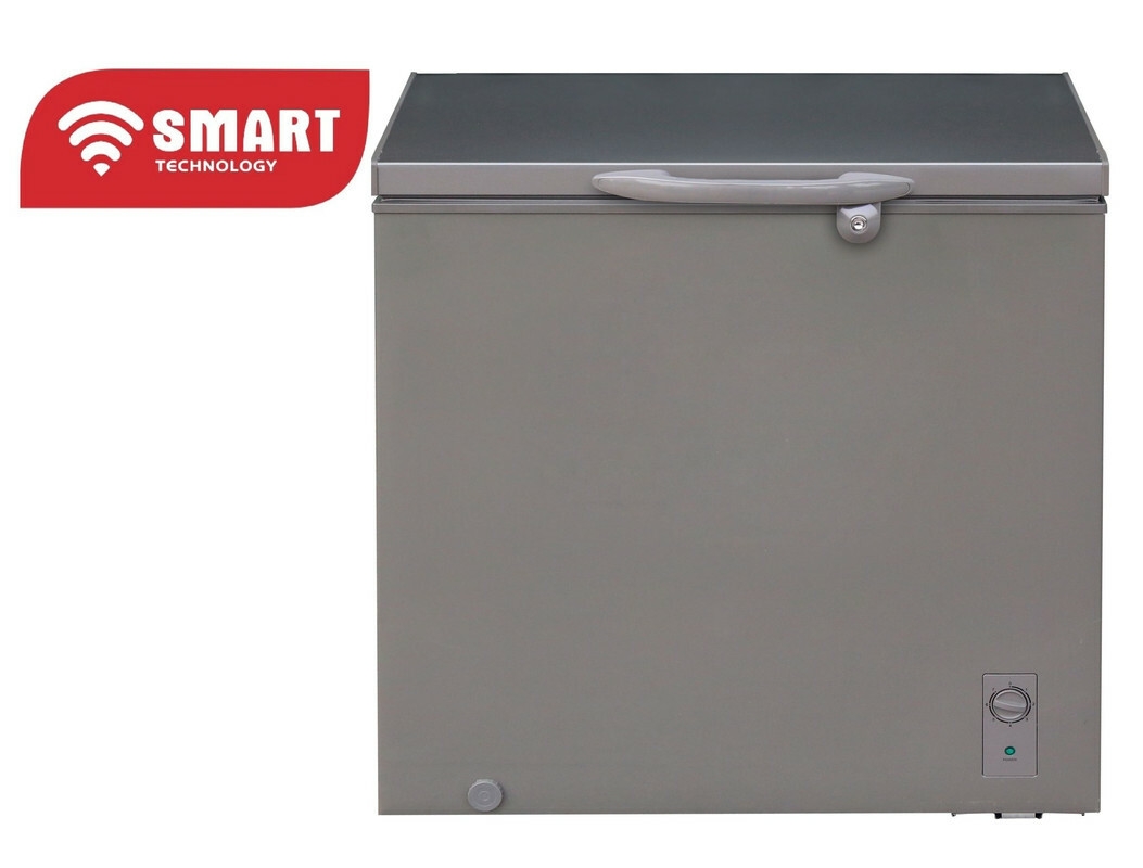 Congélateur Horizontal Smart 199L, Modèle STCC-290K – Gris / Finition Intérieur Blanc_ Avec Grille Arrière