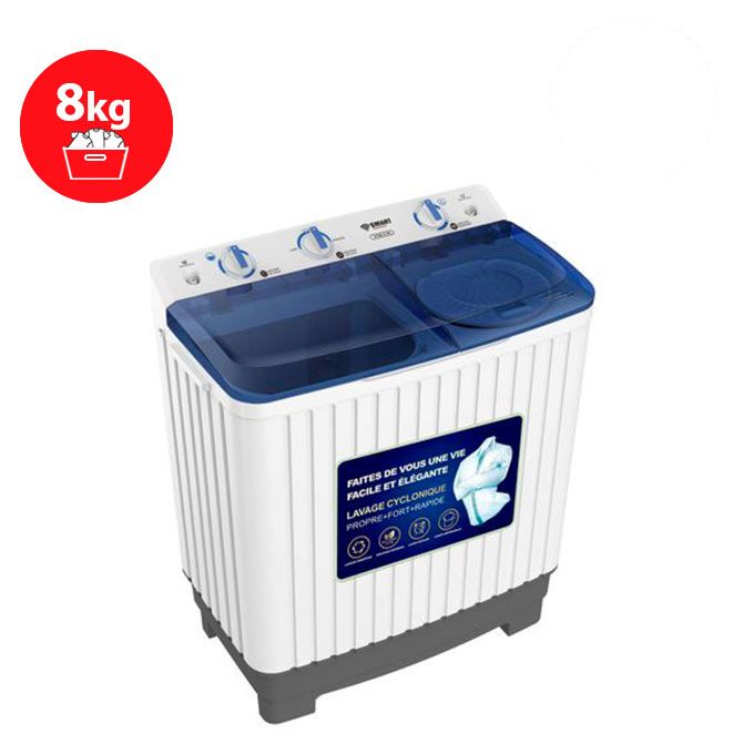 Machine à Laver SMART Double Bac 8Kg SEMI-AUTO Avec Essorage / STMLS-8H