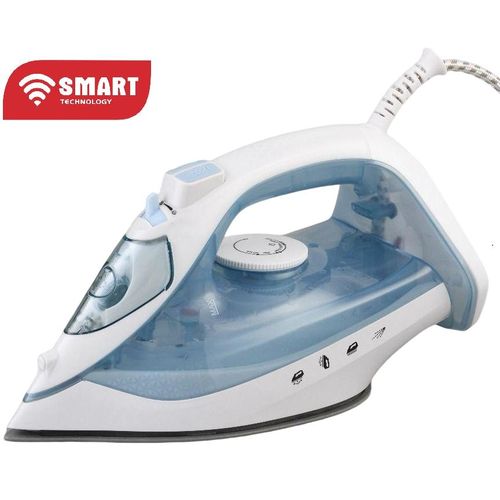 Fer À Repasser À Vapeur Smart (STPFR-5101) -Bleu-claire/Blanc- Avec Gobelet de remplissage / Semelle Anti Adhésive /2200W/ 280ml
