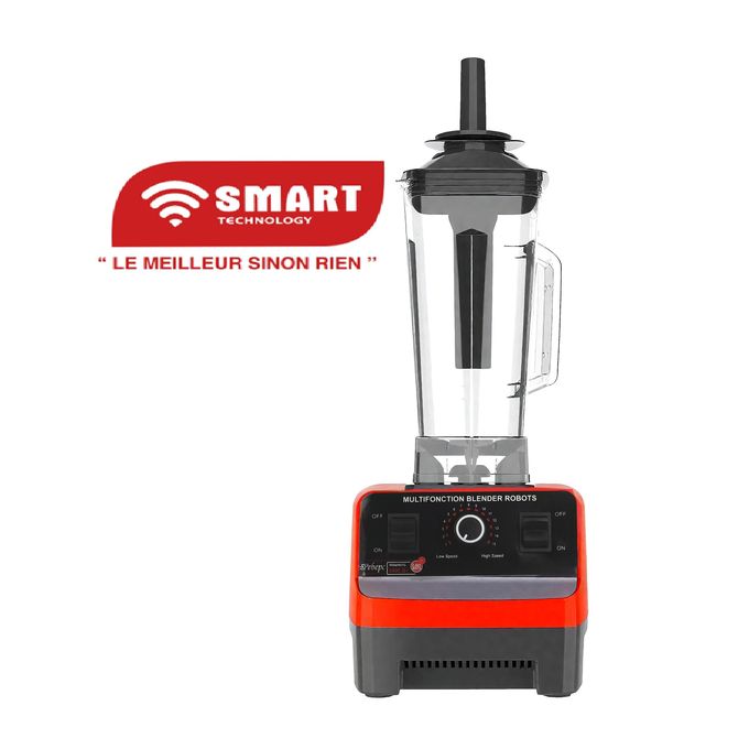 Mixeur Électrique Incassable Robots Rouge (STPE-8879) -Puissance TURBO 600W - 2.5L – 2 Vitesses