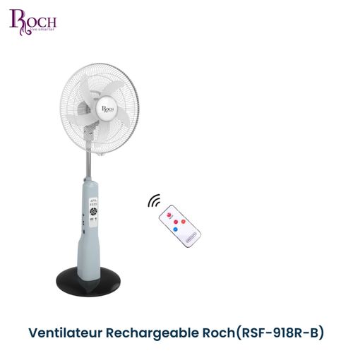 Roch Ventilateur rechargeable 18 " avec télécommande - RSF-918R-B