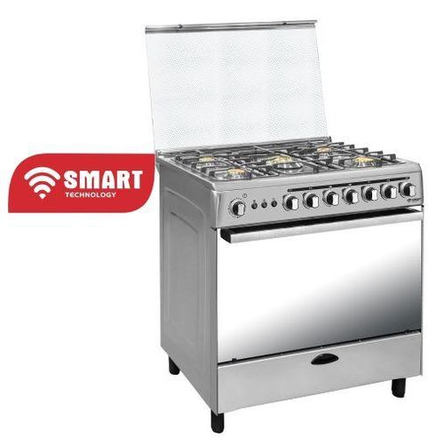 Cuisinière Couleur Silver 5 Feux Automatique Avec FOUR 90x60 Smart (STC-9060SC)