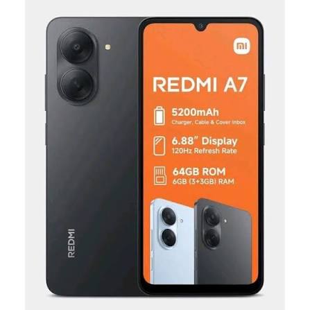 Xiaomi Redmi A7 - 6.88" - 64GO ROM - (3+3)GO RAM - 2SIM - 4G - 8/13 Mpx - 5200MAH