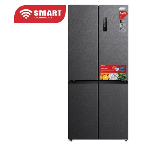 Réfrigérateur Combiné Américain 4 Battants NOFRST INVT SMART 518L (STCB-600M)-Gris