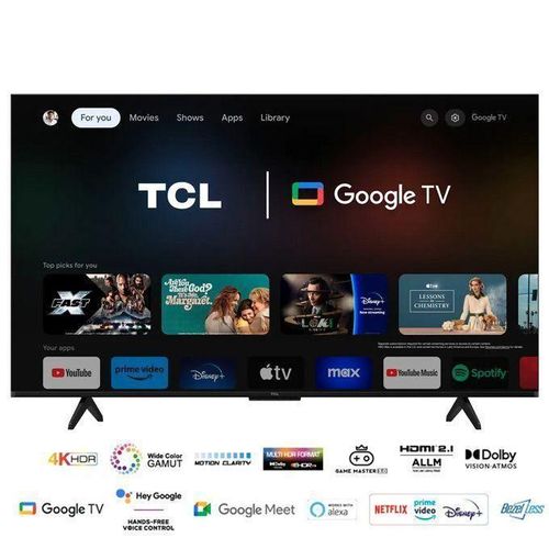 TCL TV LED GOOGLE 50" QLED Pouces Ultra - Wi-Fi - UHD TV-4K - Androïd TV – Youtube Noir