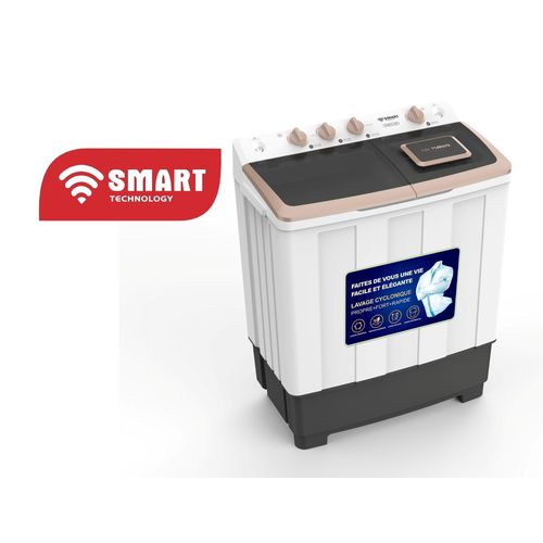 Machine à Laver Semi-Auto - Double Bac Avec Essorage - STMLS-10H- 10Kg - 680W - Blanc
